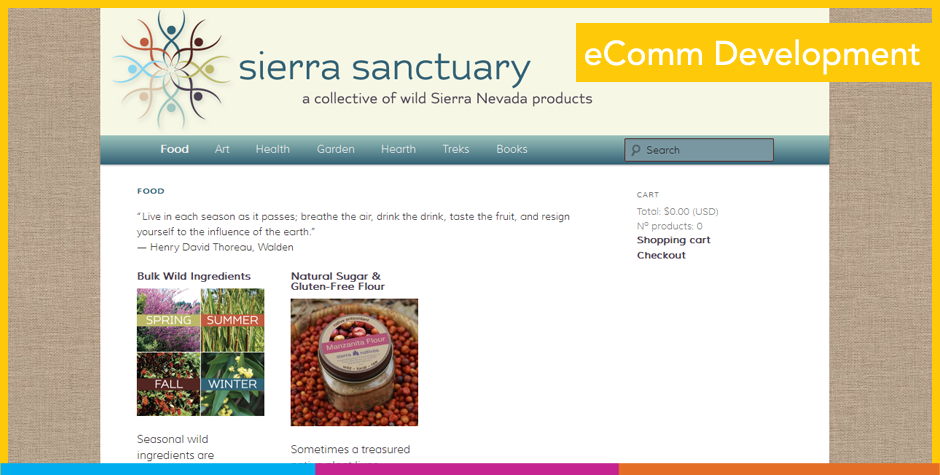 Sierra Sanctuary eCommerce Development