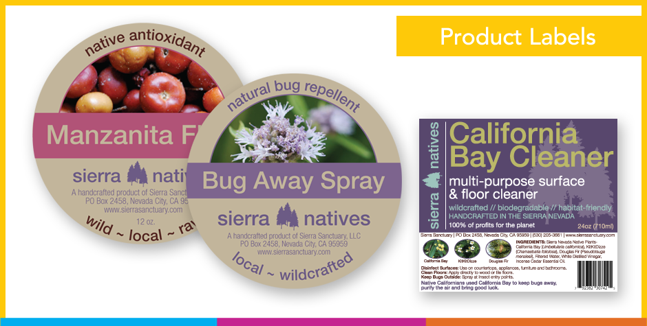 Sierra Sanctuary Product Labels