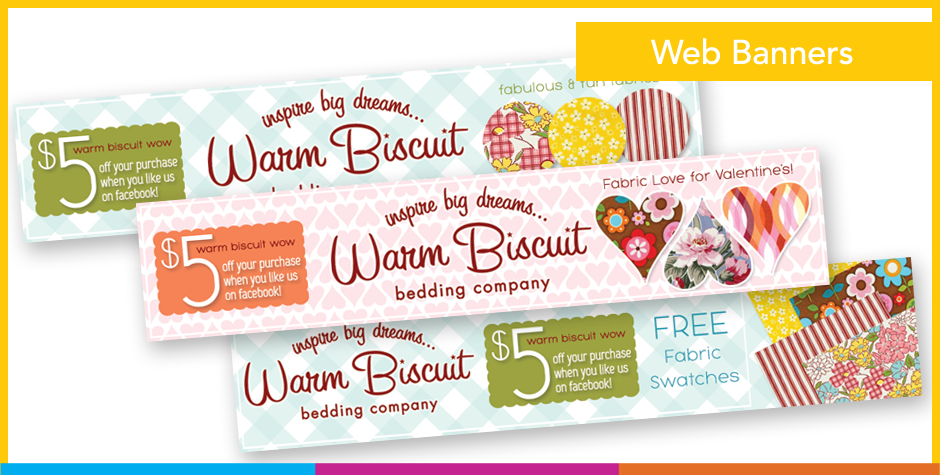 Warm Biscuit Bedding Co. Web Banners