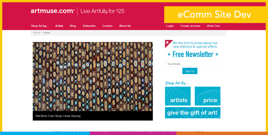 artmuse.com eCommerce site design & development